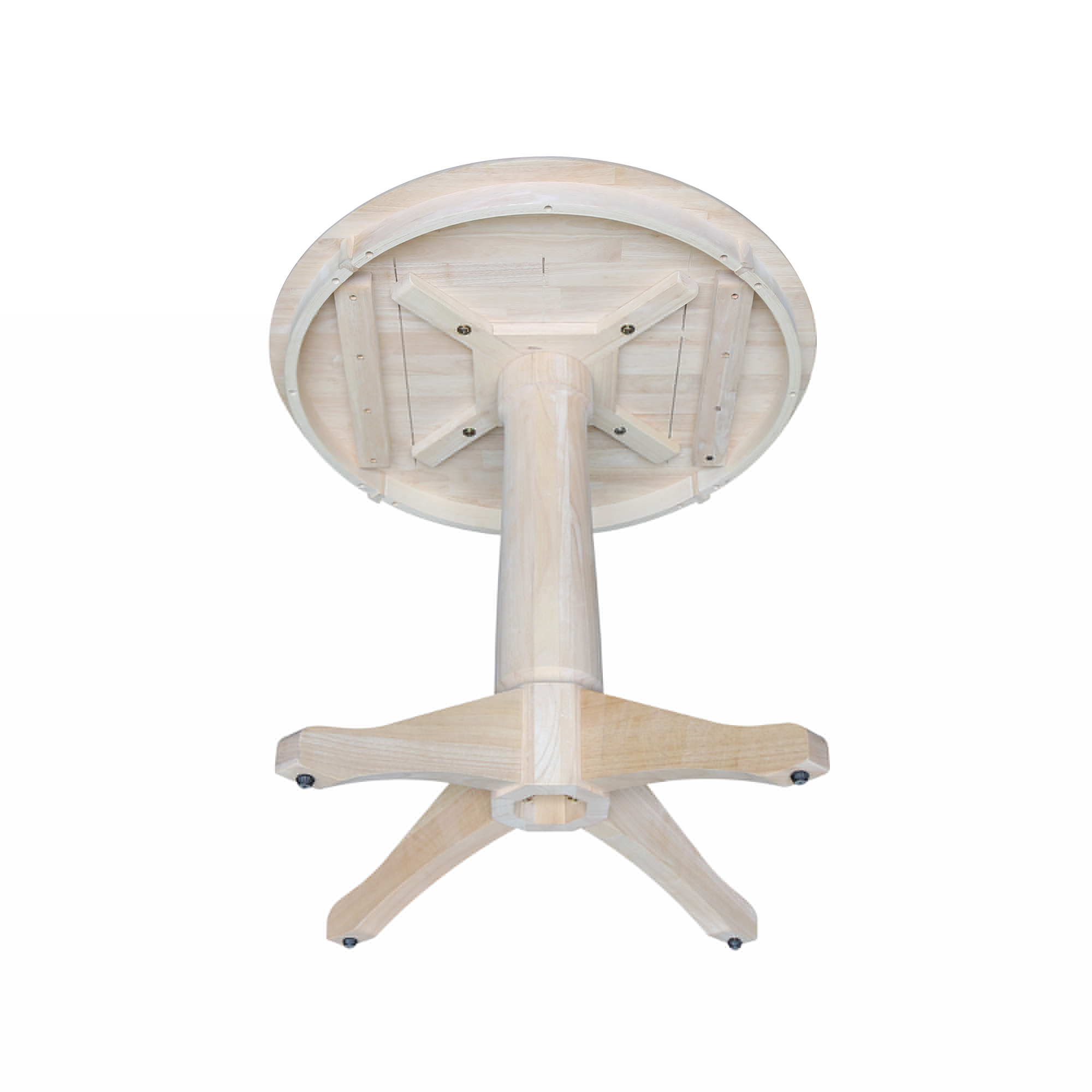 International Concepts Round 30 in Round Top Pedestal Table, 28.9 inH, Unfinished, 36 in W, 36 in L, 29.9 in H, Wood K-30RT-27B - alternate 6